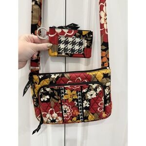 Vera Bradley Bittersweet Little Hipster Crossbody Purse Retired & Card Holder